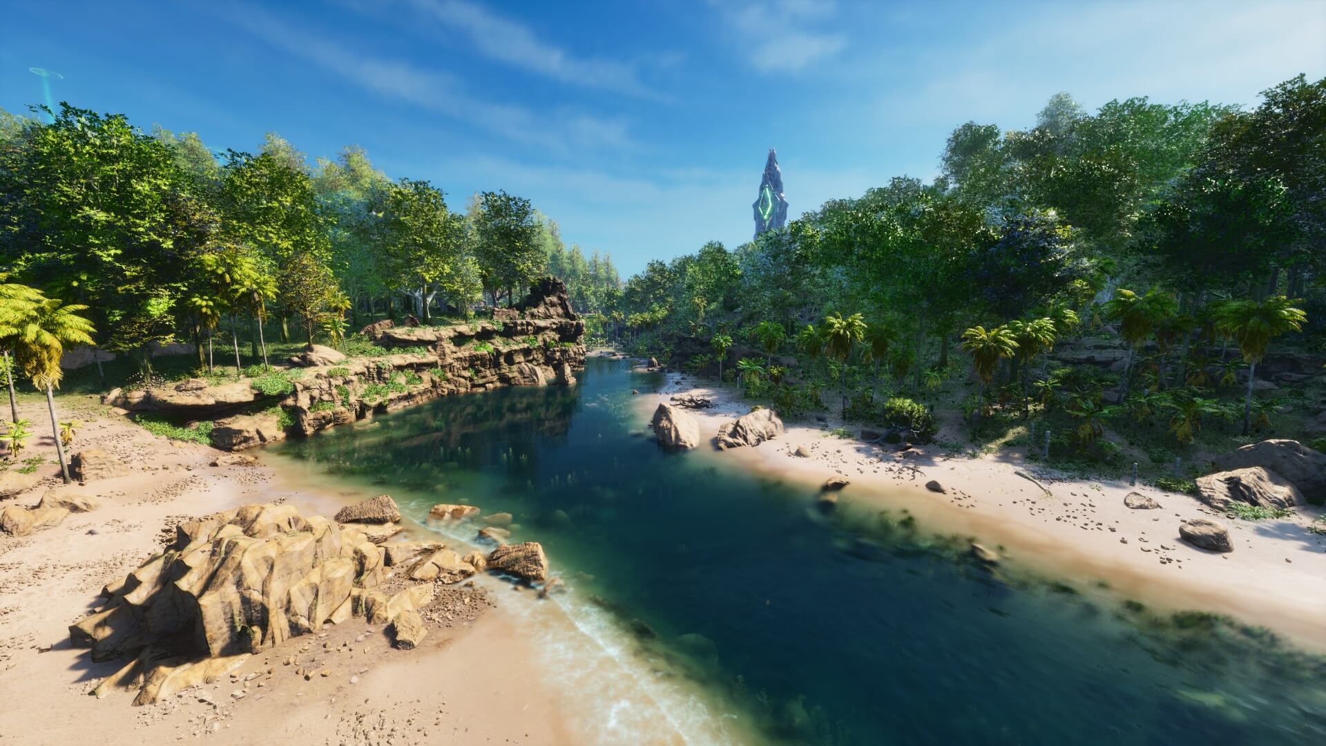 ARK Survival Ascended river landscape